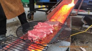 cook steaks on lava