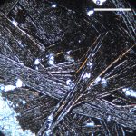 acicular plagioclase crystals in lava